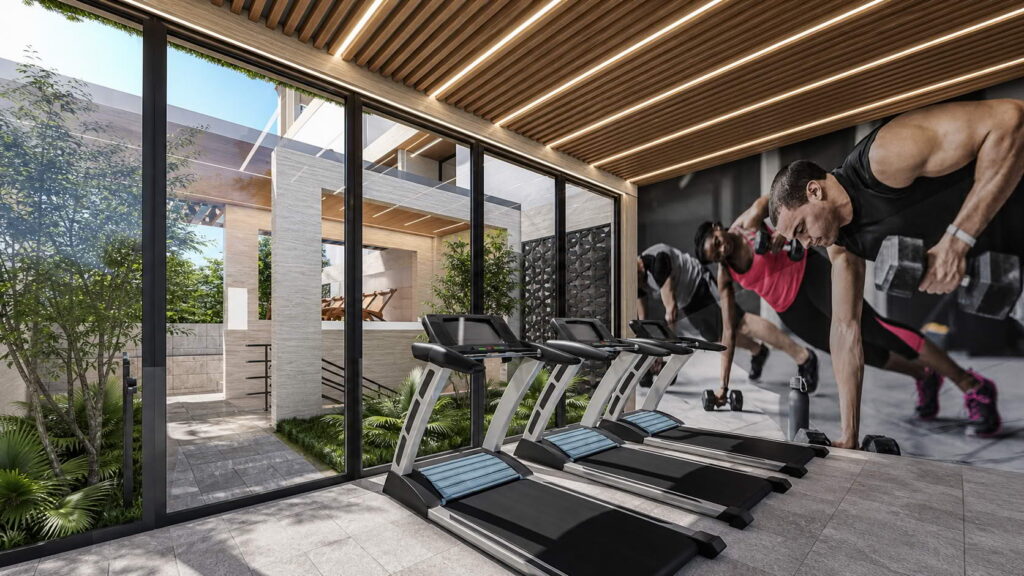Gym interior at Brum Height 11