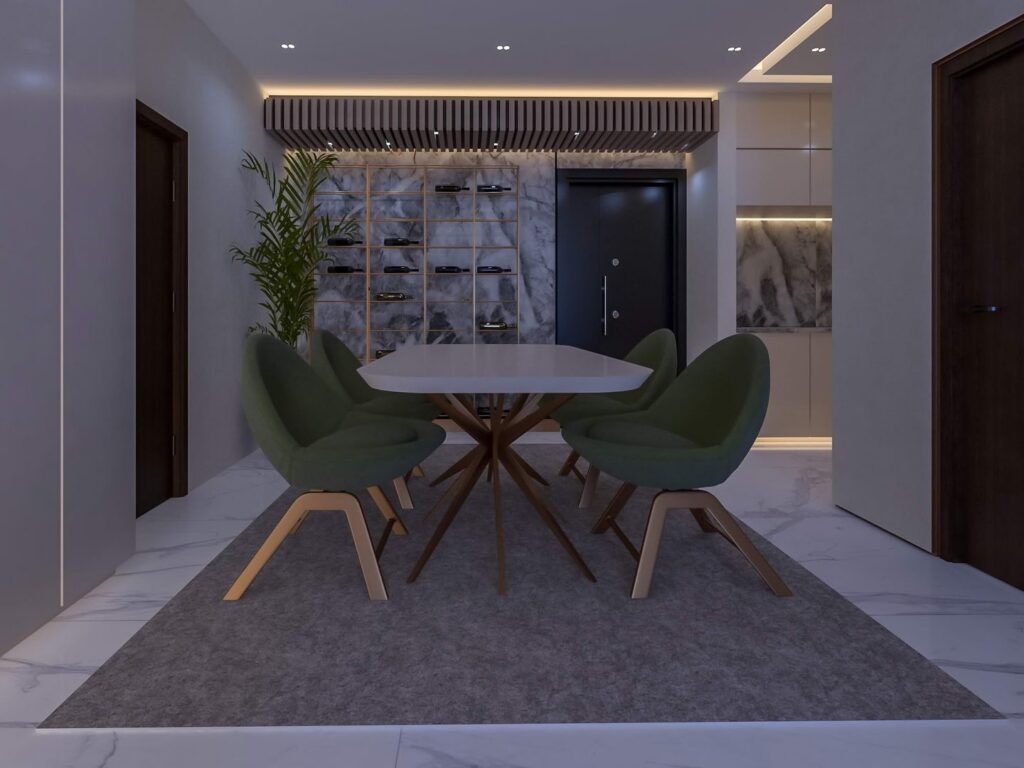 Interior view of a two-bedroom apartment at Brum Height 12 - The Galactic