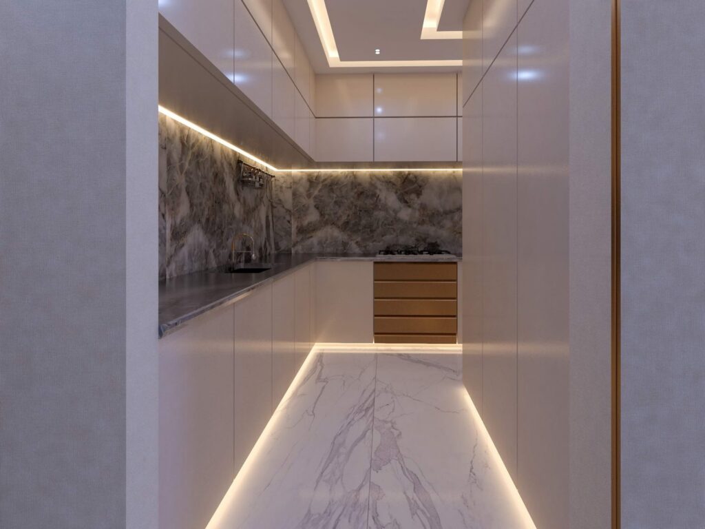 Interior view of a two-bedroom apartment at Brum Height 12 - The Galactic