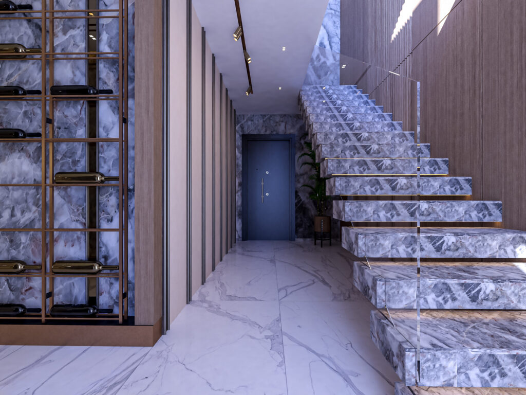 Interior view of a two-bedroom maisonette at Brum Height 12 - The Galactic