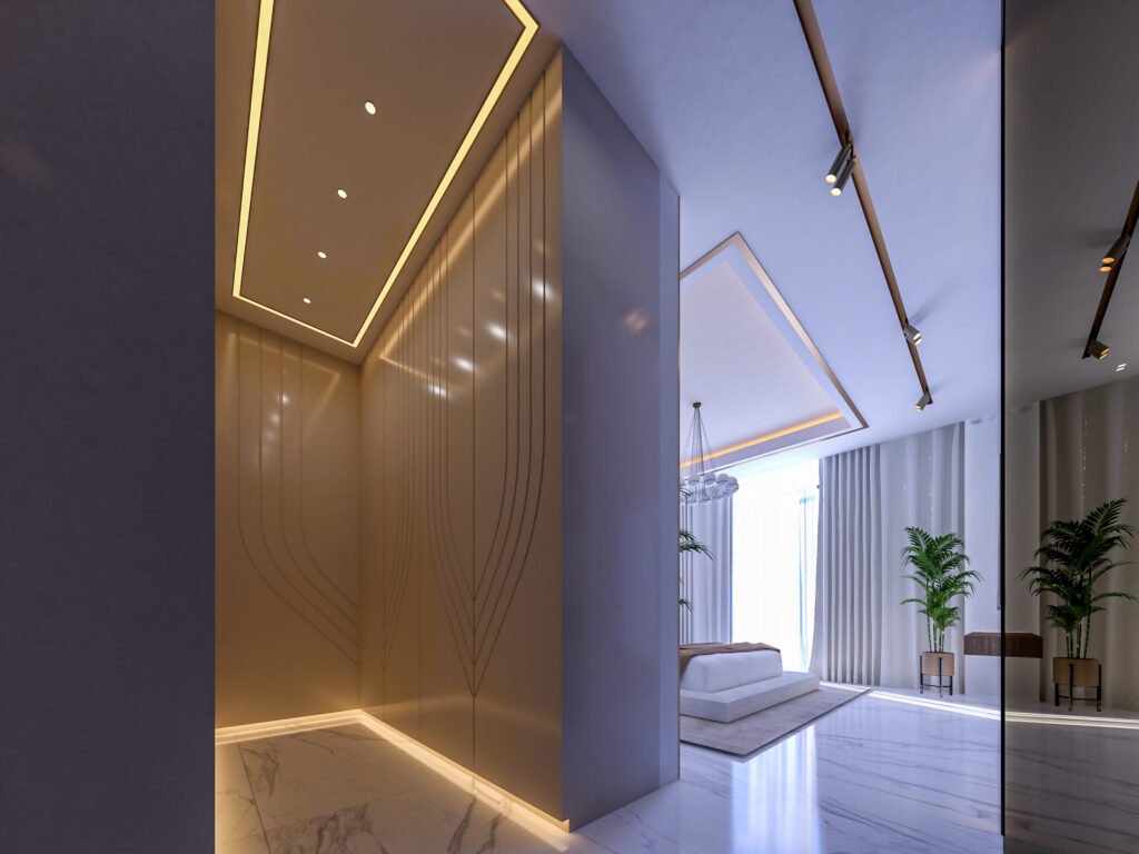 Interior view of a two-bedroom maisonette at Brum Height 12 - The Galactic