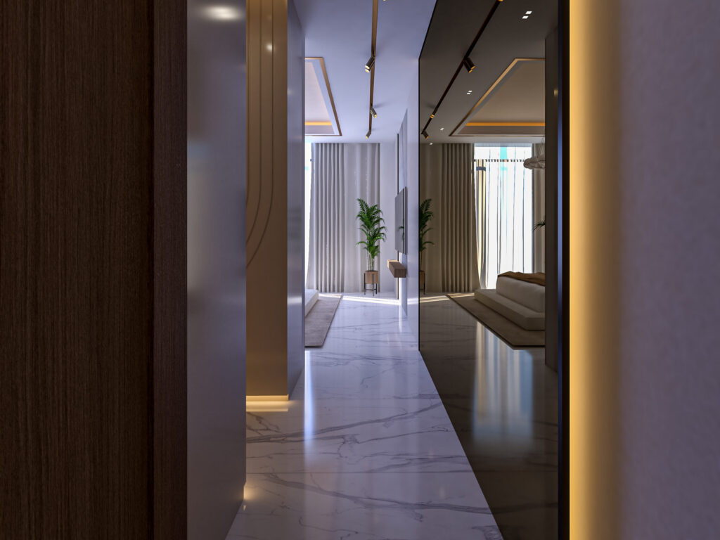 Interior view of a two-bedroom maisonette at Brum Height 12 - The Galactic
