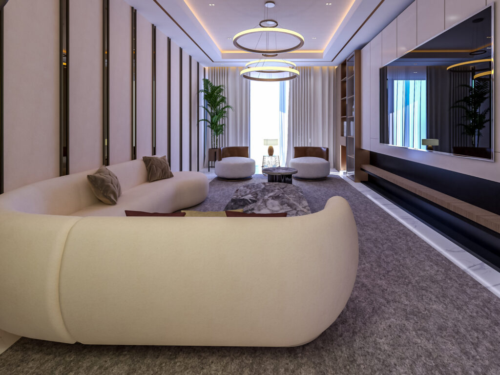 Interior view of a two-bedroom maisonette at Brum Height 12 - The Galactic