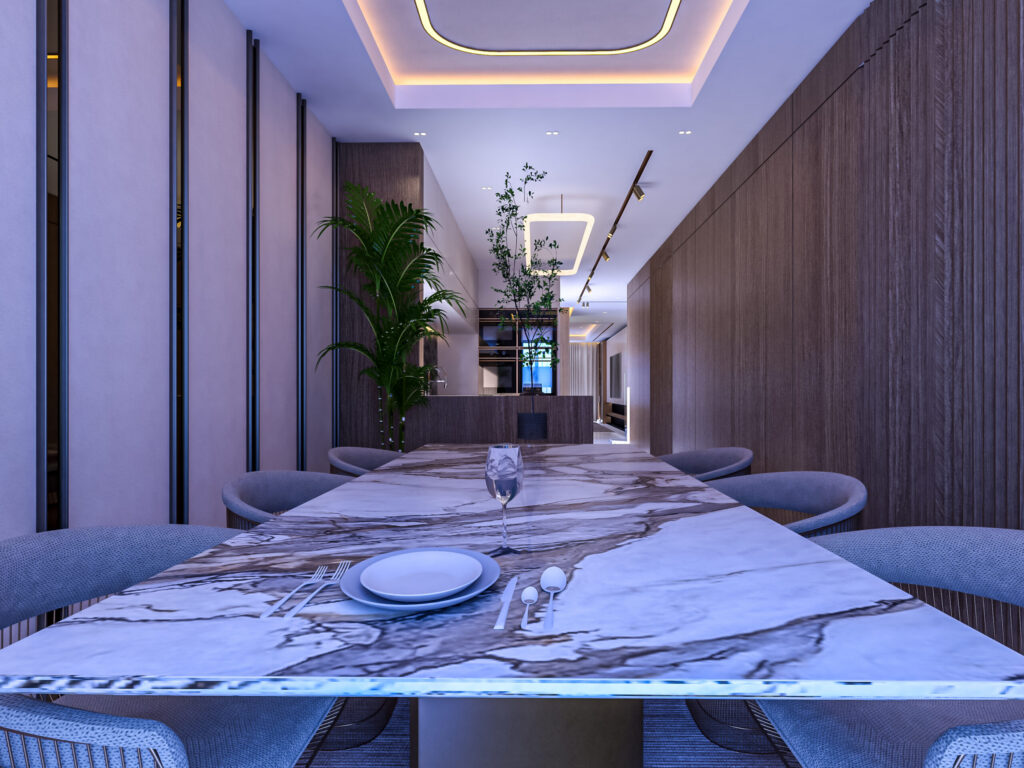 Interior view of a two-bedroom maisonette at Brum Height 12 - The Galactic