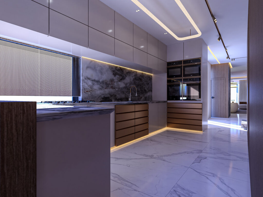 Interior view of a two-bedroom maisonette at Brum Height 12 - The Galactic