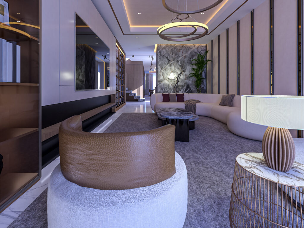 Interior view of a two-bedroom maisonette at Brum Height 12 - The Galactic