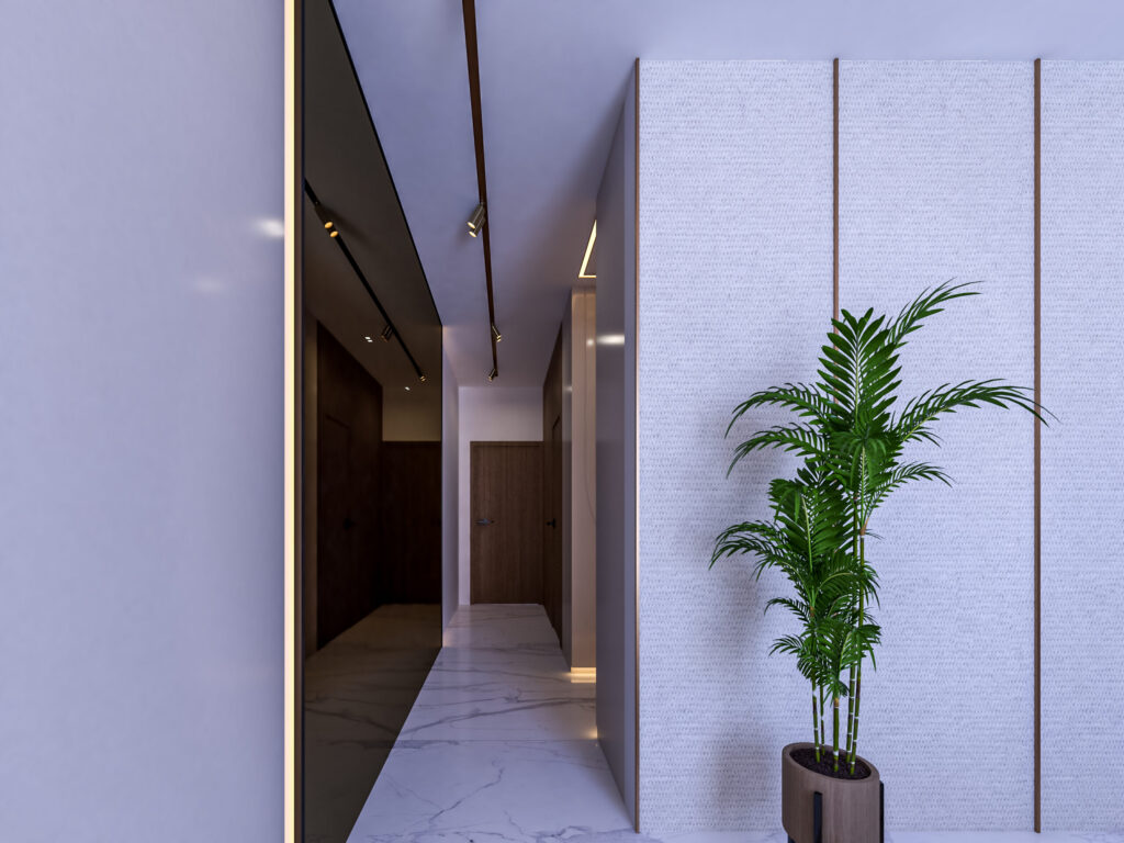 Interior view of a two-bedroom maisonette at Brum Height 12 - The Galactic
