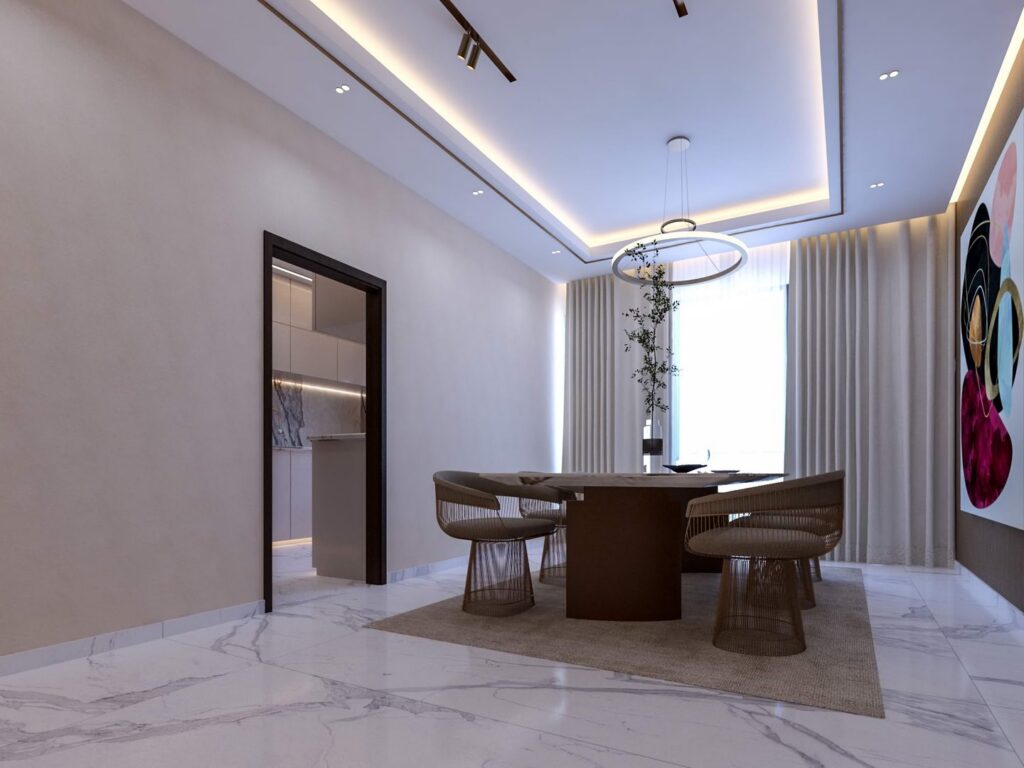Interior view of a three-bedroom apartment at Brum Height 12 - The Galactic