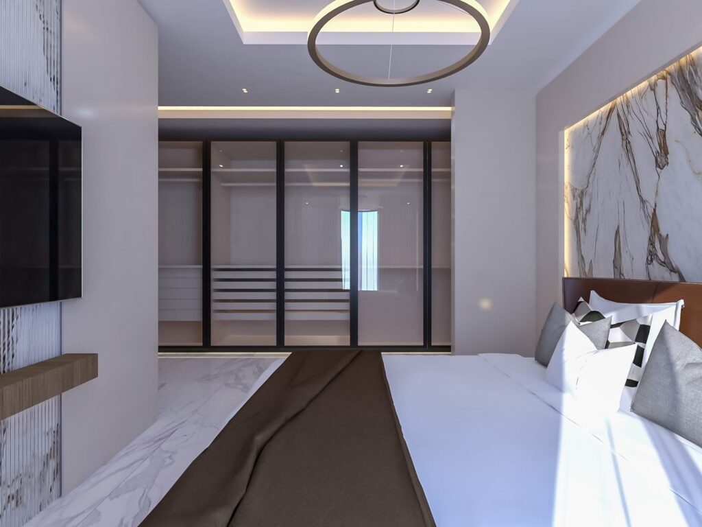 Interior view of a three-bedroom apartment at Brum Height 12 - The Galactic