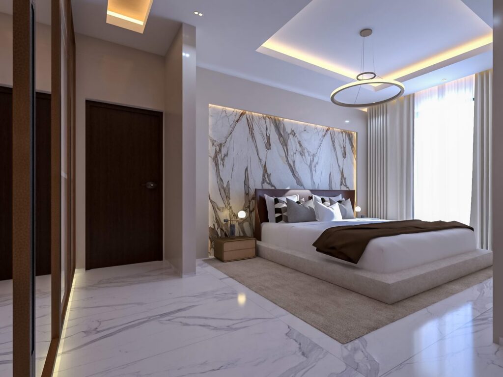 Interior view of a three-bedroom apartment at Brum Height 12 - The Galactic