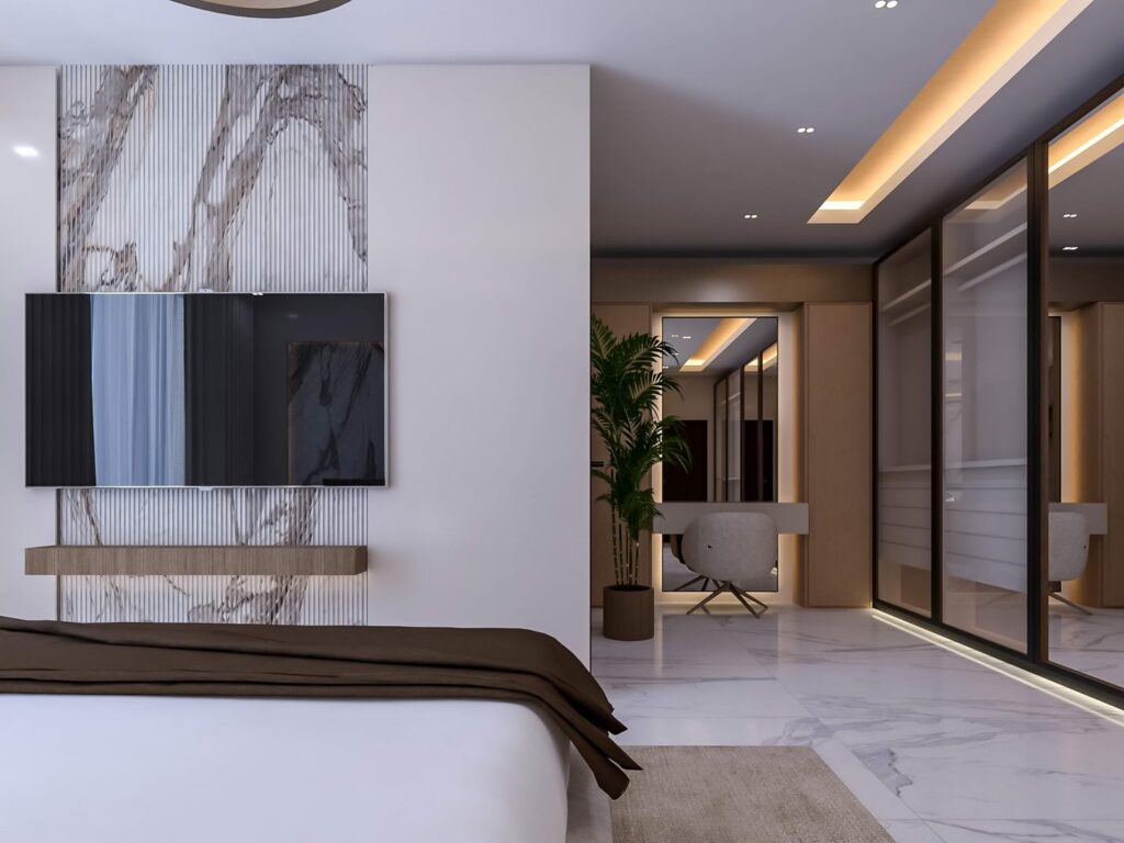 Interior view of a three-bedroom apartment at Brum Height 12 - The Galactic