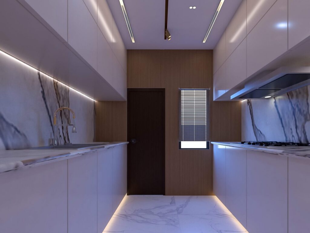 Interior view of a three-bedroom apartment at Brum Height 12 - The Galactic