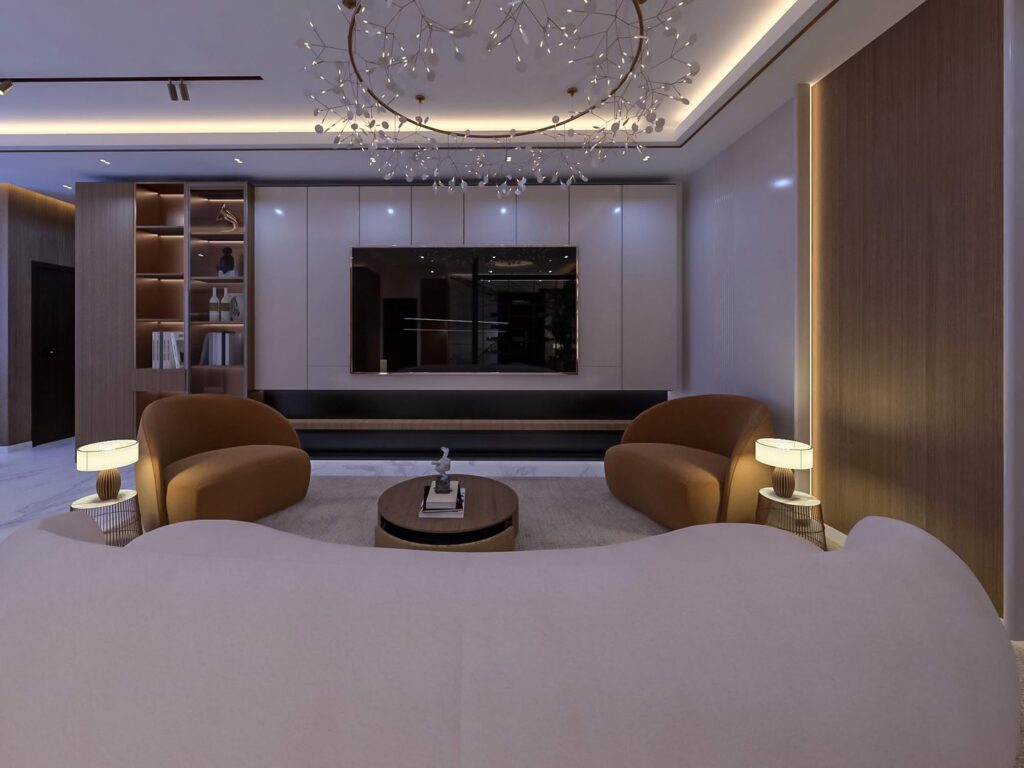 Interior view of a three-bedroom apartment at Brum Height 12 - The Galactic