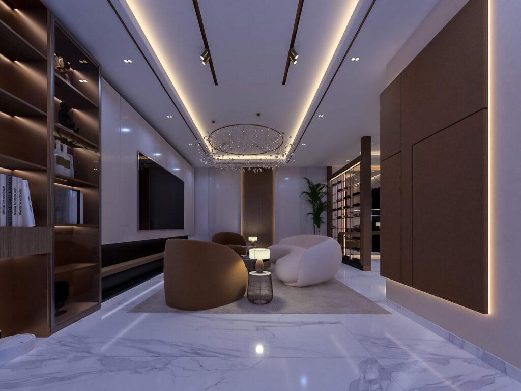 Interior view of a three-bedroom apartment at Brum Height 12 - The Galactic