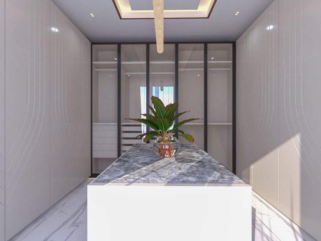Interior view of a three-bedroom maisonette penthouse at Brum Height 12 - The Galactic