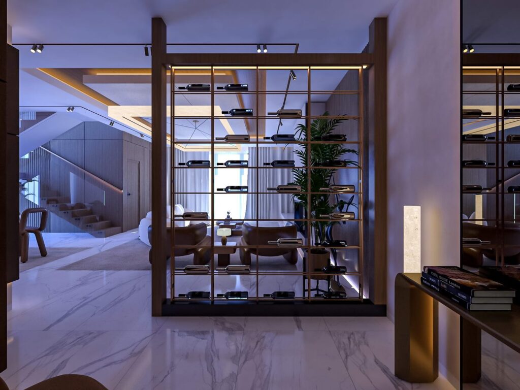 Interior view of a three-bedroom maisonette penthouse at Brum Height 12 - The Galactic