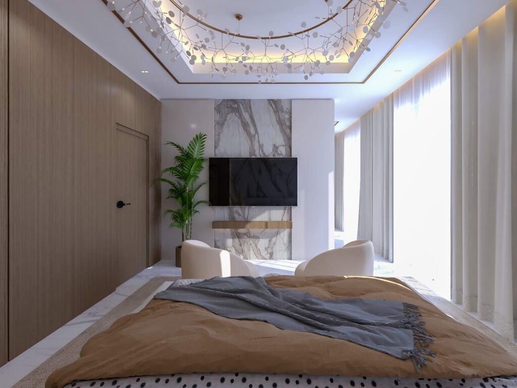 Interior view of a three-bedroom maisonette penthouse at Brum Height 12 - The Galactic