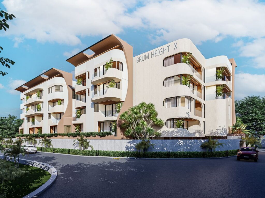 Exterior architectural render of Brum Height X in Lekki Foreshore
