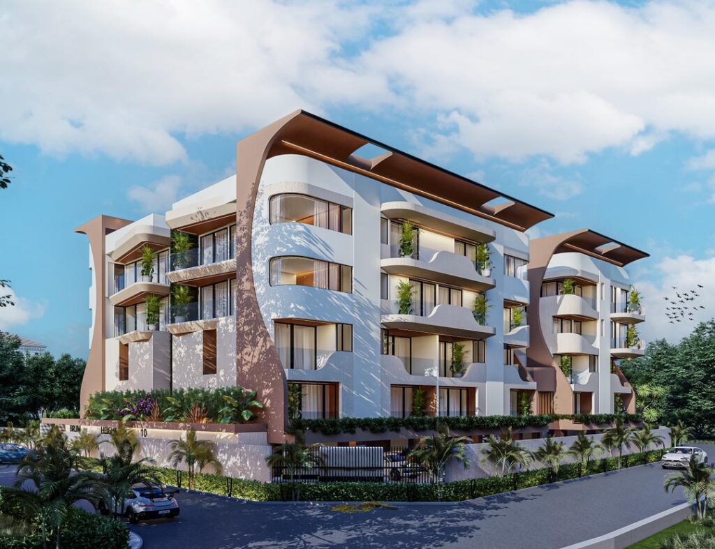 Exterior architectural render of Brum Height X in Lekki Foreshore
