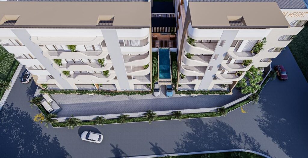 Exterior architectural render of Brum Height X in Lekki Foreshore